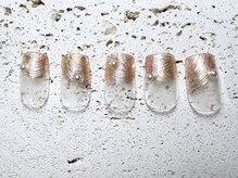 ユデネイル(Yu dea nail)/うねうねミラーネイル￥7000