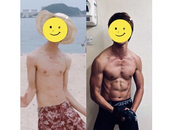エムビーエルフィットネス 本陣亀島店(MBL.fitness)/お客様の変化【30代男性】