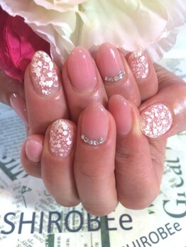 トータルサロン 白べぇーっ プラス/ふんわりピンクネイル*