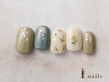 アイネイルズ 横浜EAST店(I-nails)/ニュアンスアースカラーフラワー