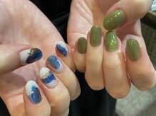 ネイルアルケー(Nail ARCHE)/水彩×マグネットネイル