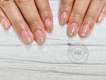 オレンジスティック/ピンクゴールドラメホログラム