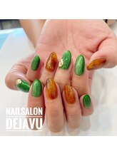 デジャヴ(Dejavu)/マグネットとべっこうネイル