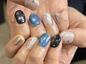 ナンバーネイル 立川(N゜Nail)/ブルーニュアンスネイル