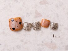 アイネイルズ 横浜EAST店(I-nails)/ホログラムハートフットネイル