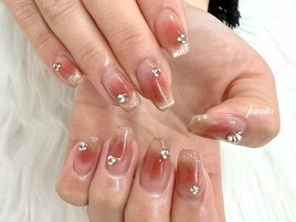 シアーチェックネイル/ワンホン