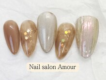 アムールユシマテン 上野湯島店(Amour)/キラキラ春夏のネイル¥7980