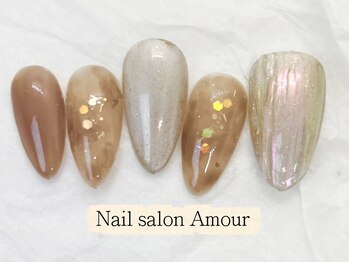 アムールユシマテン 上野湯島店(Amour)/キラキラ春夏のネイル¥7980