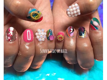 サニーサイドアップ ネイル(Sunny SideUp nail)/蓄光 pop art nails.