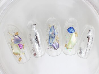 ネイルサロン あかねいろ/紫陽花 春夏 シェルネイル