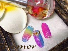 人魚の鱗ネイル★