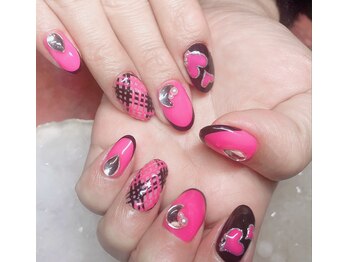 バレンタインネイル