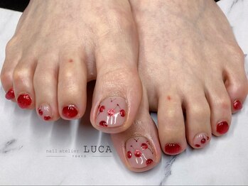 ネイルアトリエルカ(nail atelier LUCA)/W-678 フットさくらんぼネイル