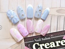 クレアーレ(Creare)/韓国風　フラワーネイル大理石