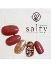 ネイルアンドアイラッシュサロン ソルティ 寺田町(salty)/ツィードネイル