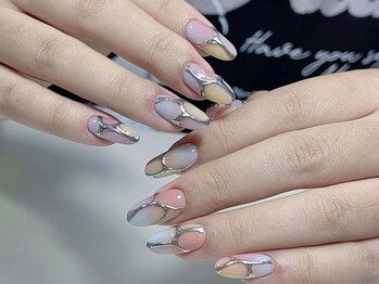 ネイルズバー 新宿店(Nails Bar)/ミラーフレームネイル