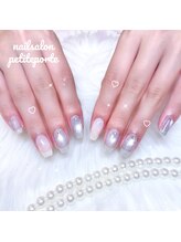 プティポルト(petite porte)/パープルマグ×レース夏ネイル