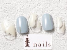 アイネイルズ 梅田店(I nails)/ブルークリアニュアンス￥7200