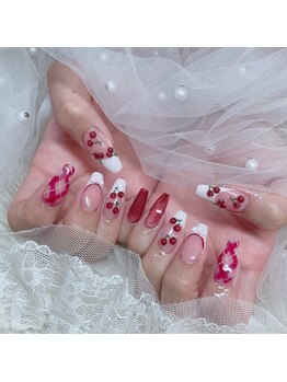 ベティネイル アイラッシュ(Betty Nail)/ガーリー♪さくらんぼネイル