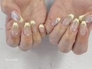 春フレンチネイル