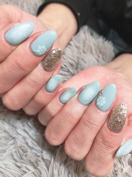 リッチネイル(Rich Nail)/雪の結晶ネイル