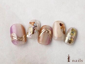 アイネイルズ 横浜EAST店(I-nails)/メタリックミラーニュアンス