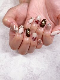 バレンタインネイル