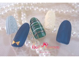 【秋】チェックネイル