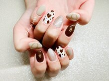ミューズネイル(muse nail)/豹柄ハートネイル