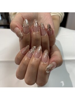 アースコアフュールボーテ 成田店(EARTH coiffure beaute)/ラメグラデーンション＋ストーン