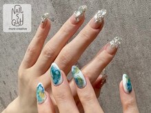 ネイルズガッシュ 武蔵小山店(NAILsGUSH)/ニュアンス/きらきら/シルバー