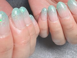 さわやかグラデーションネイル