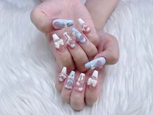 アキコネイルサロン(Akikoネイルサロン)/10本長さだし＋持ち込みデザイン