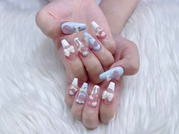 アキコネイルサロン(Akikoネイルサロン)/10本長さだし＋持ち込みデザイン