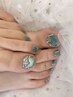 Foot【角質ケア&フットマッサージ付】つるつるフットネイルケア ¥5000