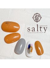 ネイルアンドアイラッシュサロン ソルティ 寺田町(salty)/ぬりかけネイル