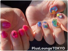 プルースラウンジ トウキョウ(Plus Lounge TOKYO)/Y2Kパーツ盛りちぐはぐネイル☆