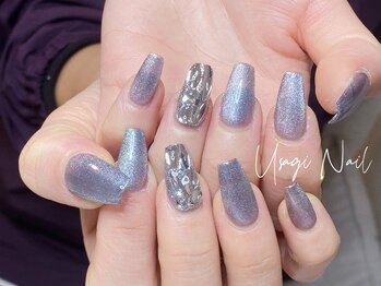 ウサギネイル 新大久保店(usagi nail)/マグネットフレンチ秋可愛い