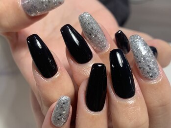 ワンカラーツートーンネイル