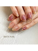 レッシュネイル サロンアンドスクール(RECH NAIL salon&school)/gold flake*