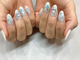 ブルーチークネイル♪
