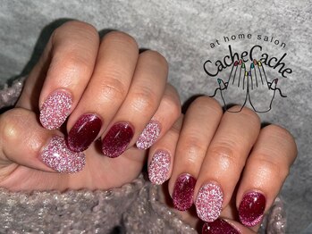 カシュカシュ(Cache Cache)/フラッシュオンピンクネイル