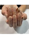 鼈甲ネイル＋ヌーディーカラー