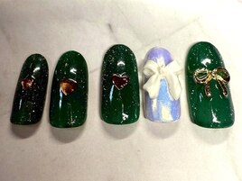 ガーリー/リボンネイル/ハート