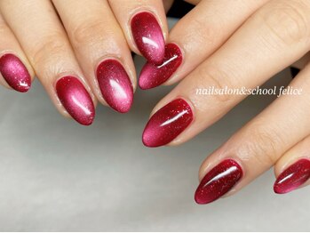 フェリーチェ(nail salon&school felice)/パラジェル/マグネット/7700円