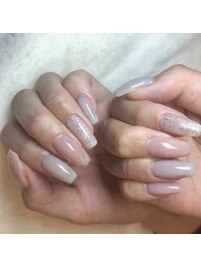 winterワンカラーネイル