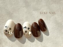ルークネイル(LUKE NAIL)/バレンタインハートホロネイル