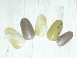 秋　マーブル　グリーン