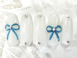 リボンネイルパールホワイト