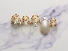 池袋ネイルサロン イイネイル(Ee-Nail)/リボンと豹柄ネイル初回￥7500